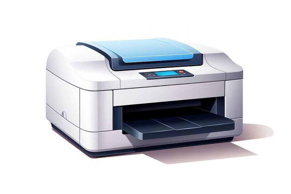 Printer white background photocopier electronics. AI generated Image by rawpixel.