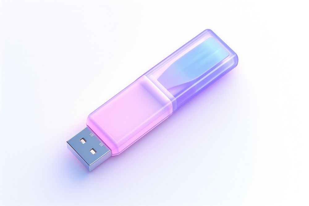 Usb flash drive white background electronics technology. AI generated Image by rawpixel.