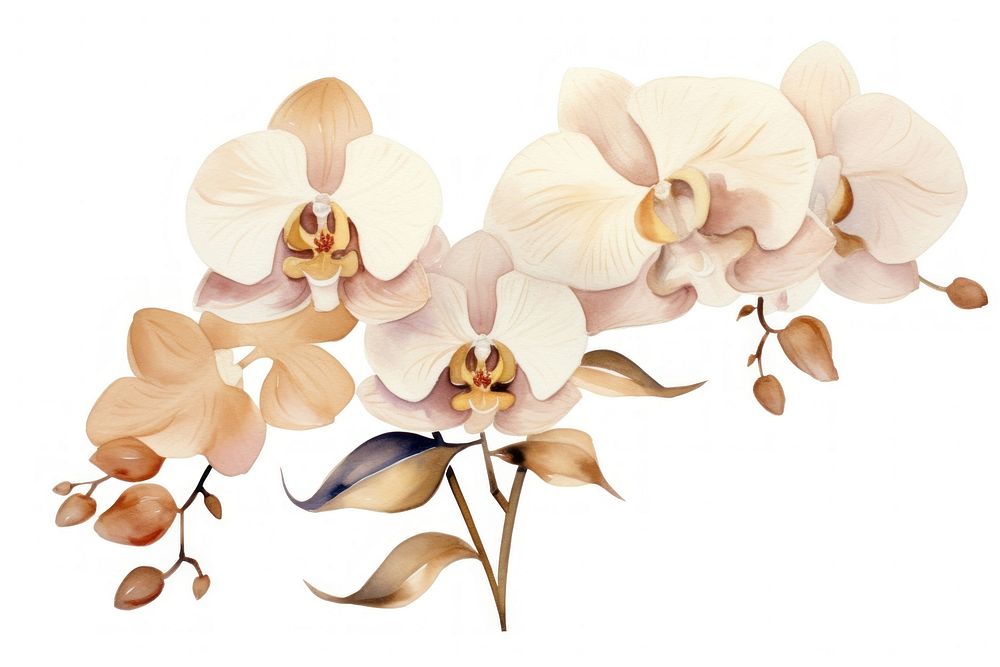 Orchid flowers orchid nature plant. AI generated Image by rawpixel.