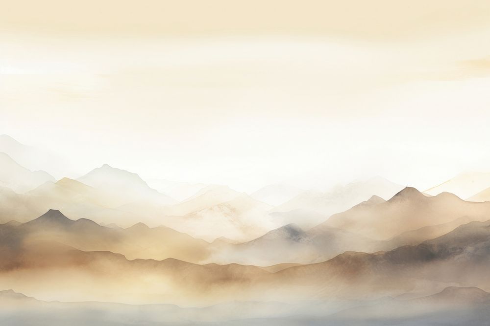 Mountain horizon nature backgrounds mist. AI generated Image by rawpixel.