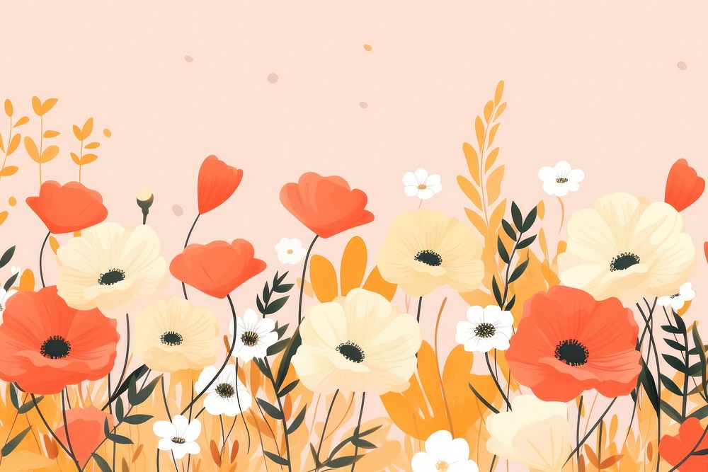 Summer flowers backgrounds pattern plant. AI generated Image by rawpixel.