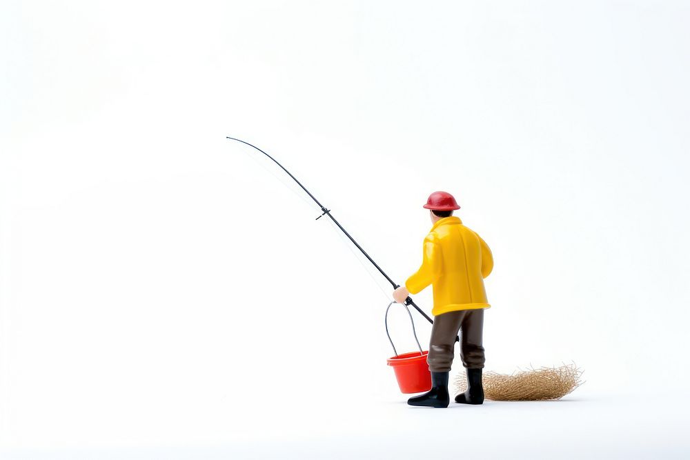 Man fishing cleaning white background cleanliness. AI generated Image by rawpixel.