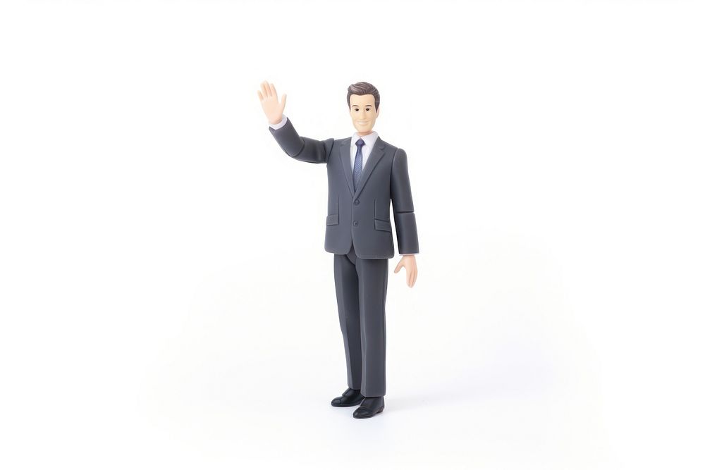 Business waving standing adult white background. AI generated Image by rawpixel.