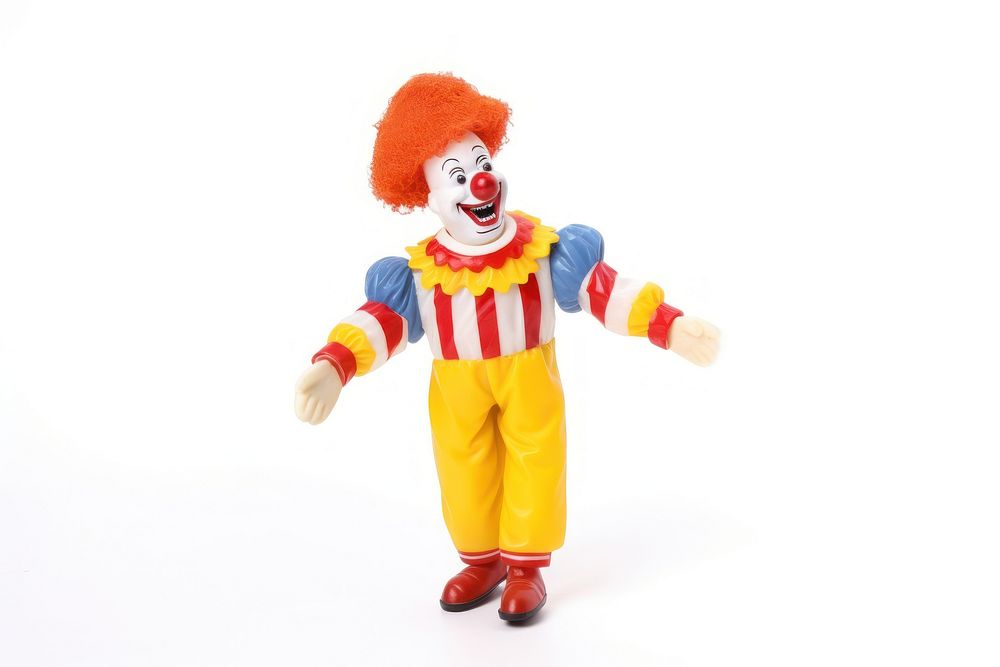 Clown clown white background representation. AI generated Image by rawpixel.