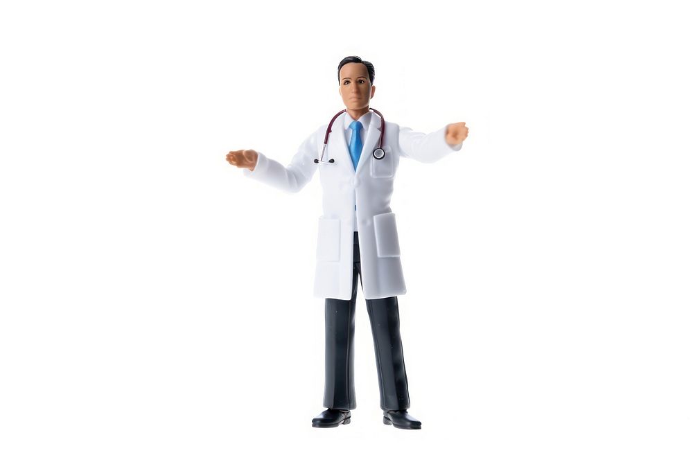Doctor standing adult white background stethoscope. AI generated Image by rawpixel.