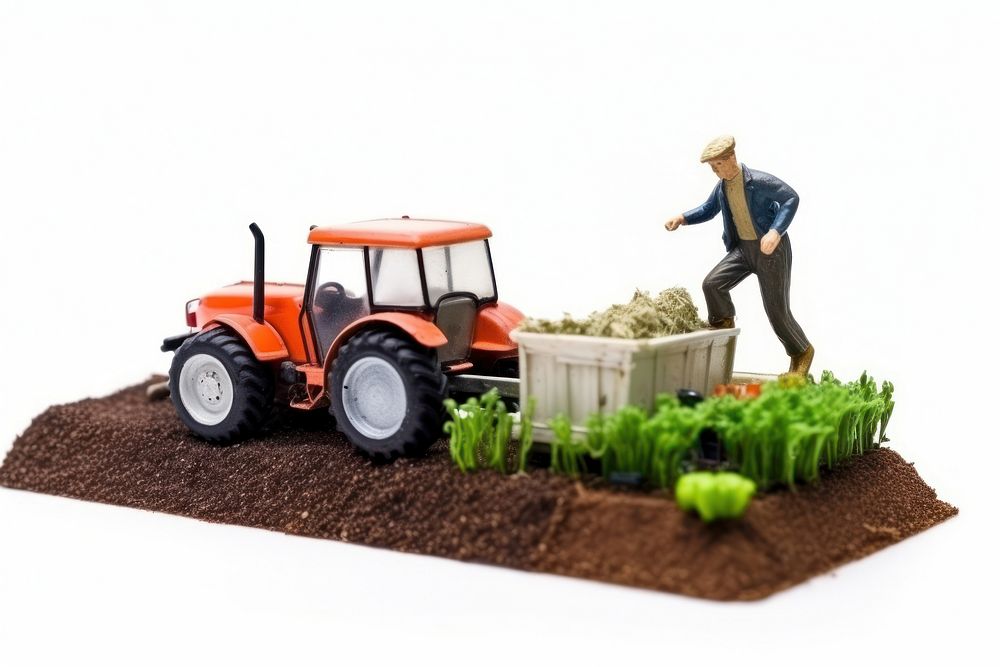 Farmer gardening outdoors tractor. AI generated Image by rawpixel.