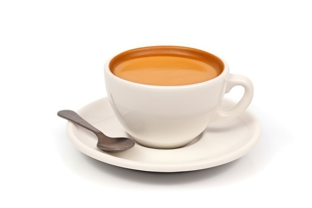 Large coffee dup saucer drink spoon. AI generated Image by rawpixel.