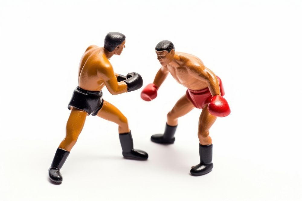2 Boxers fighting punching sports boxing. AI generated Image by rawpixel.