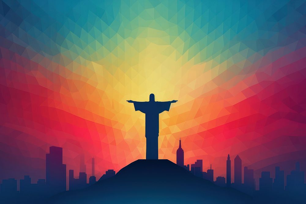 Christ The Redeemer symbol cross art. AI generated Image by rawpixel.