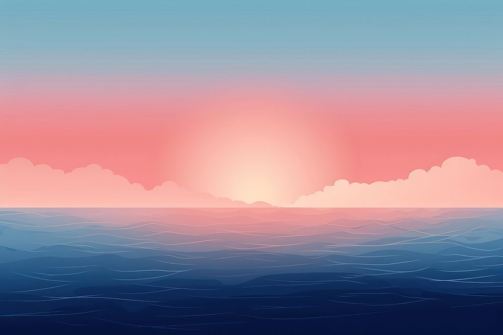 Ocean dusk time backgrounds landscape outdoors. AI generated Image by rawpixel.