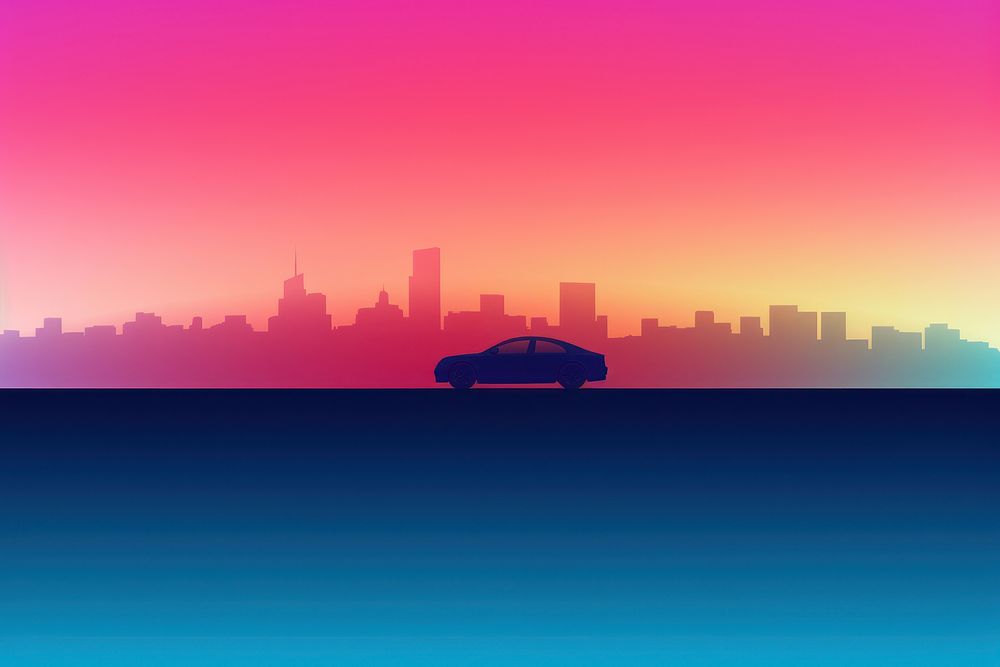 City horizon city car architecture. AI generated Image by rawpixel.