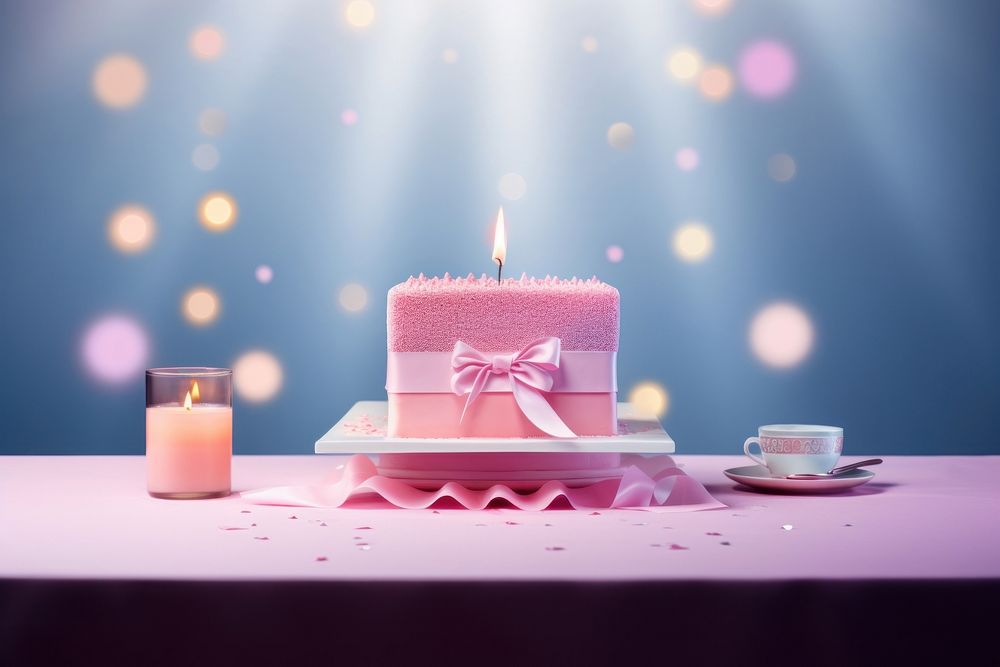 Birthday cake lighting dessert candle. AI generated Image by rawpixel.