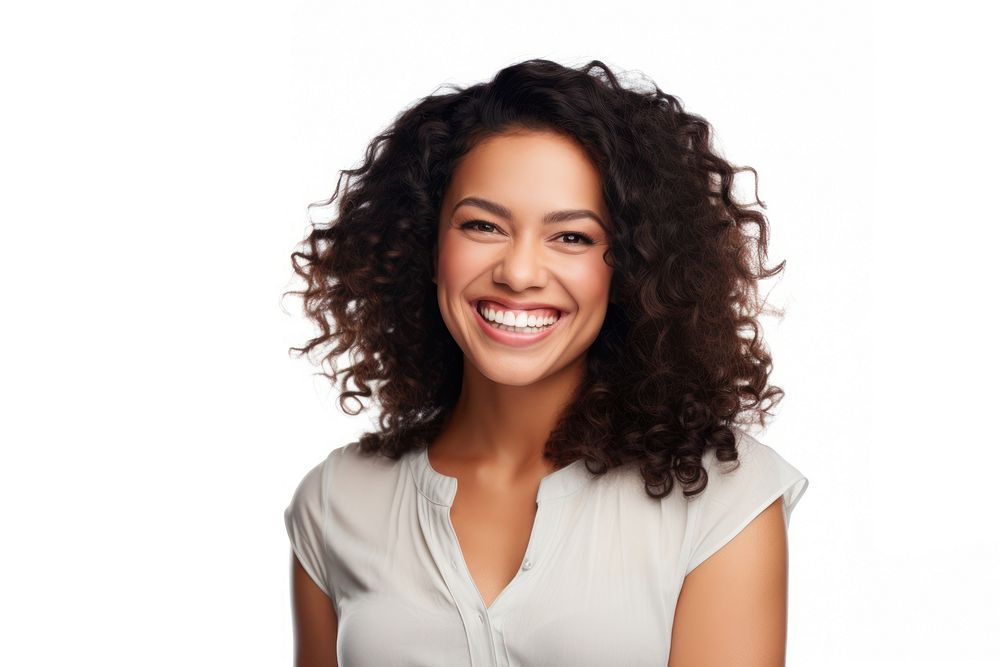 Hispanic woman portrait laughing adult. AI generated Image by rawpixel.