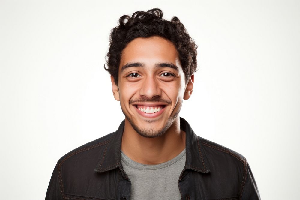 Hispanic guy portrait adult smile. AI generated Image by rawpixel.