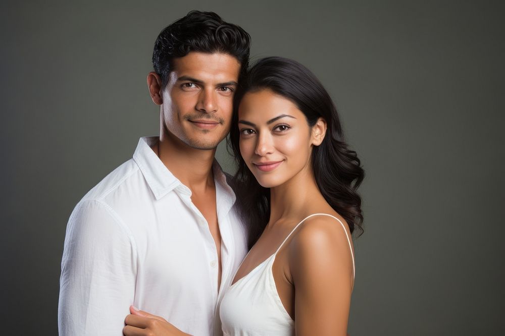 Hispanic couple portrait people adult. AI generated Image by rawpixel.