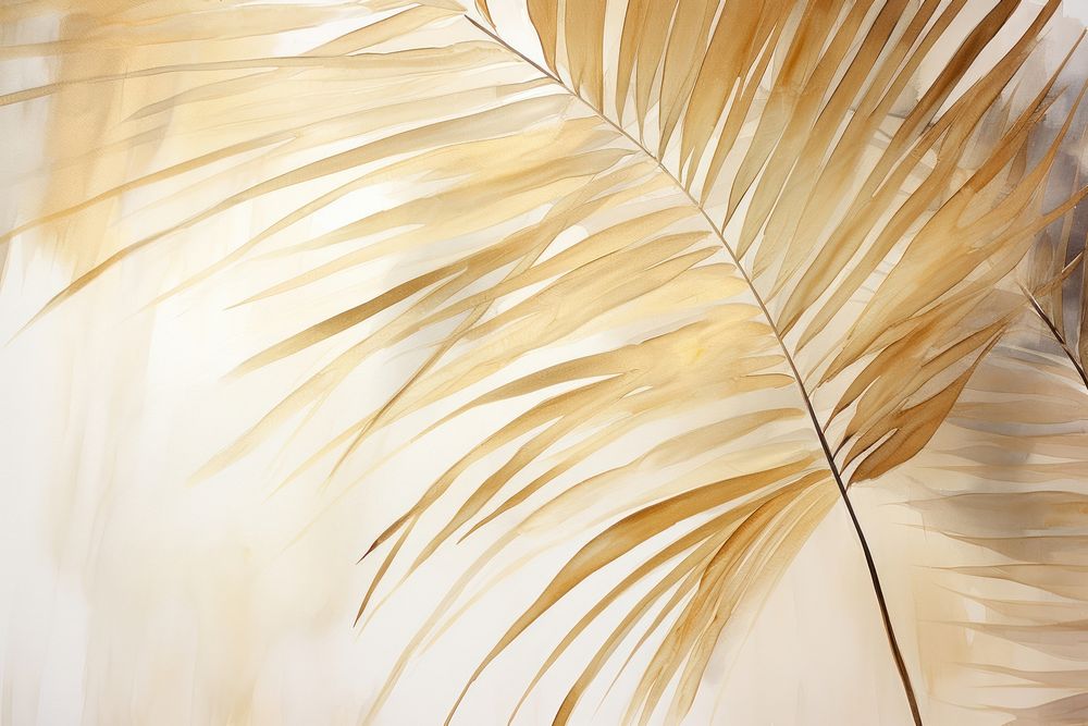Palm leaf nature backgrounds painting. AI generated Image by rawpixel.
