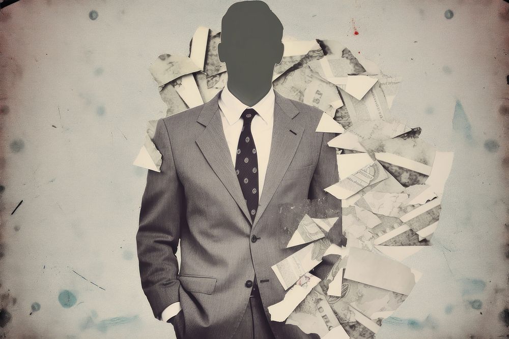 Businessman paper adult accessories. AI generated Image by rawpixel.