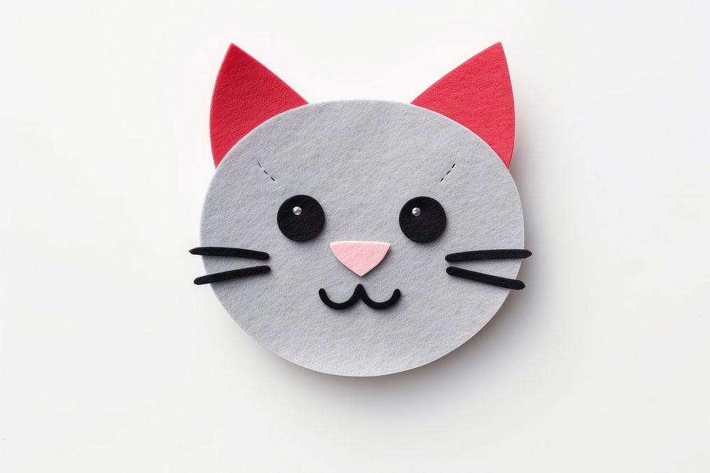 Cat craft art white background. AI generated Image by rawpixel.