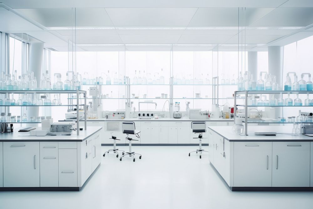 Biotechnology biochemistry laboratory furniture sink architecture. AI generated Image by rawpixel.