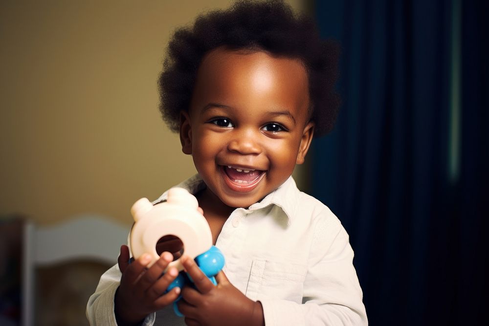 Black little boy portrait photo baby. AI generated Image by rawpixel.