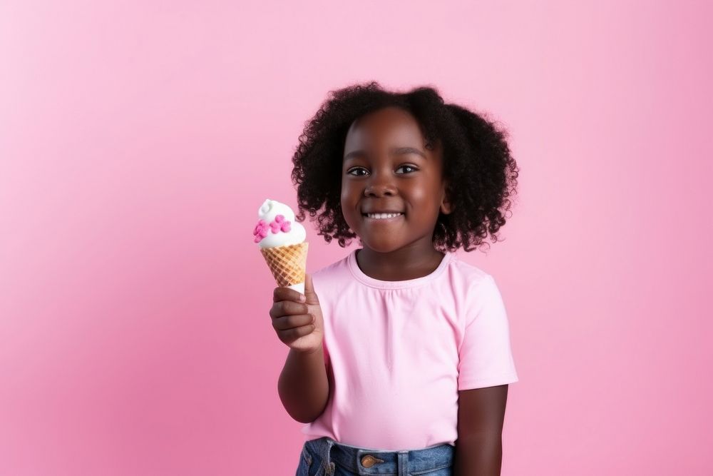 Black little girl dessert holding child. AI generated Image by rawpixel.