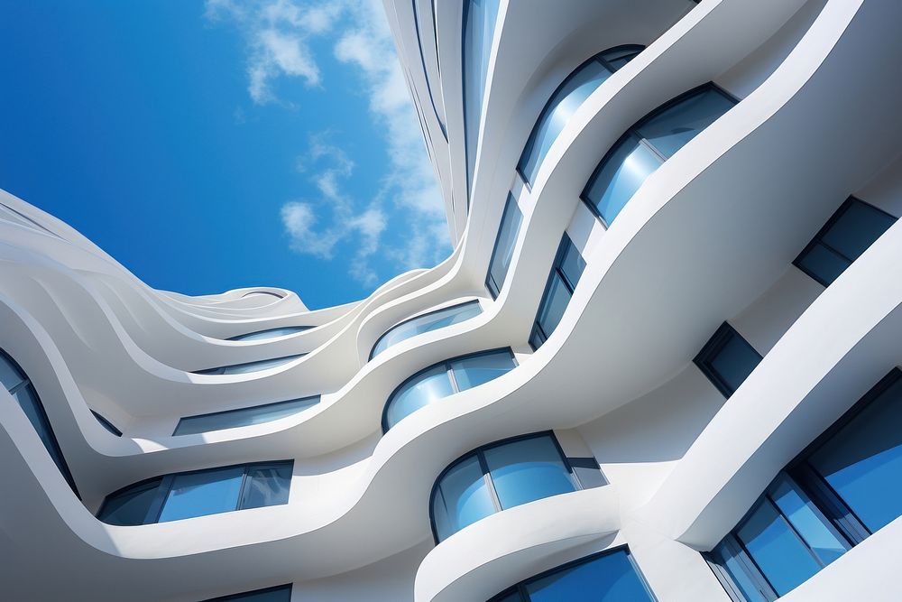 Building architecture white city. AI generated Image by rawpixel.