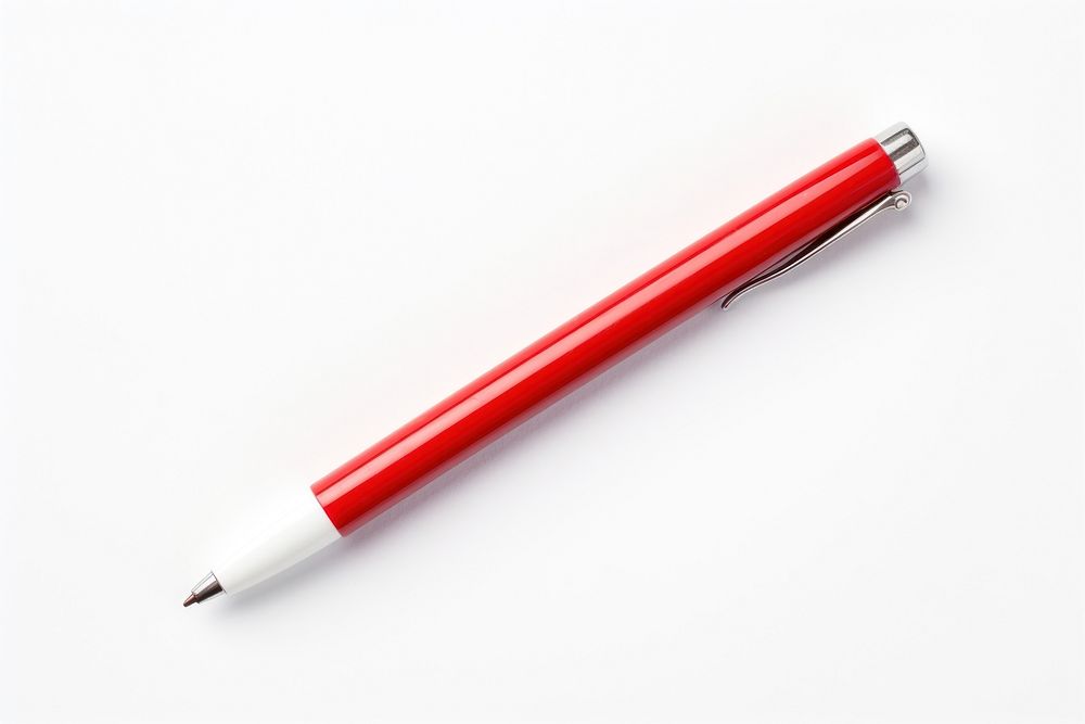 A red tip pen white background pencil eraser. AI generated Image by rawpixel.