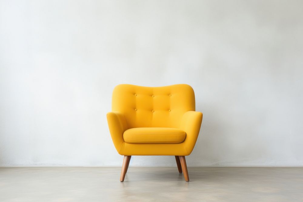 Armchair furniture wall architecture. AI generated Image by rawpixel.