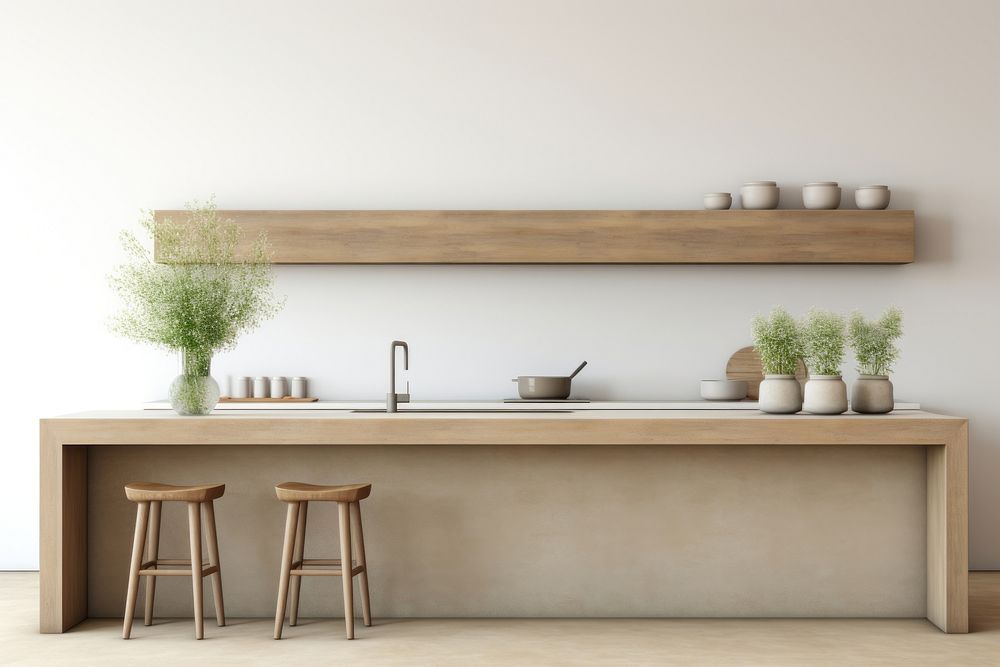 Kitchen furniture table wall. AI generated Image by rawpixel.