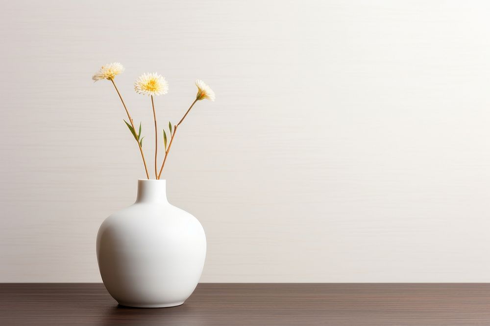 Color cute vase flower plant white. AI generated Image by rawpixel.