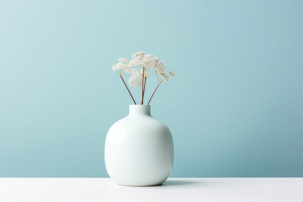 Color cute vase flower plant white. AI generated Image by rawpixel.