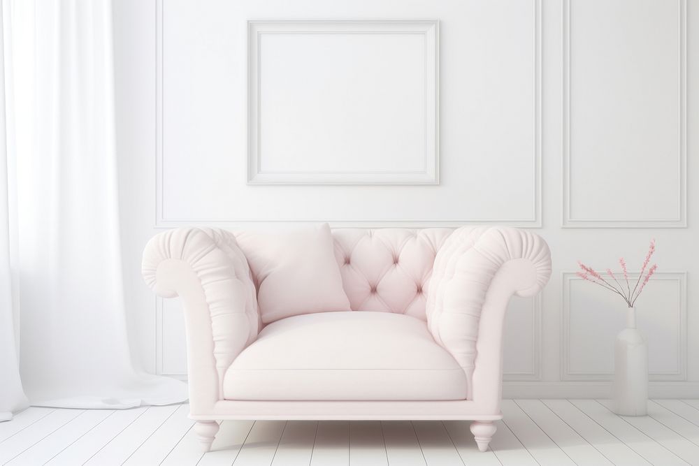 Furniture armchair pillow sofa. AI generated Image by rawpixel.