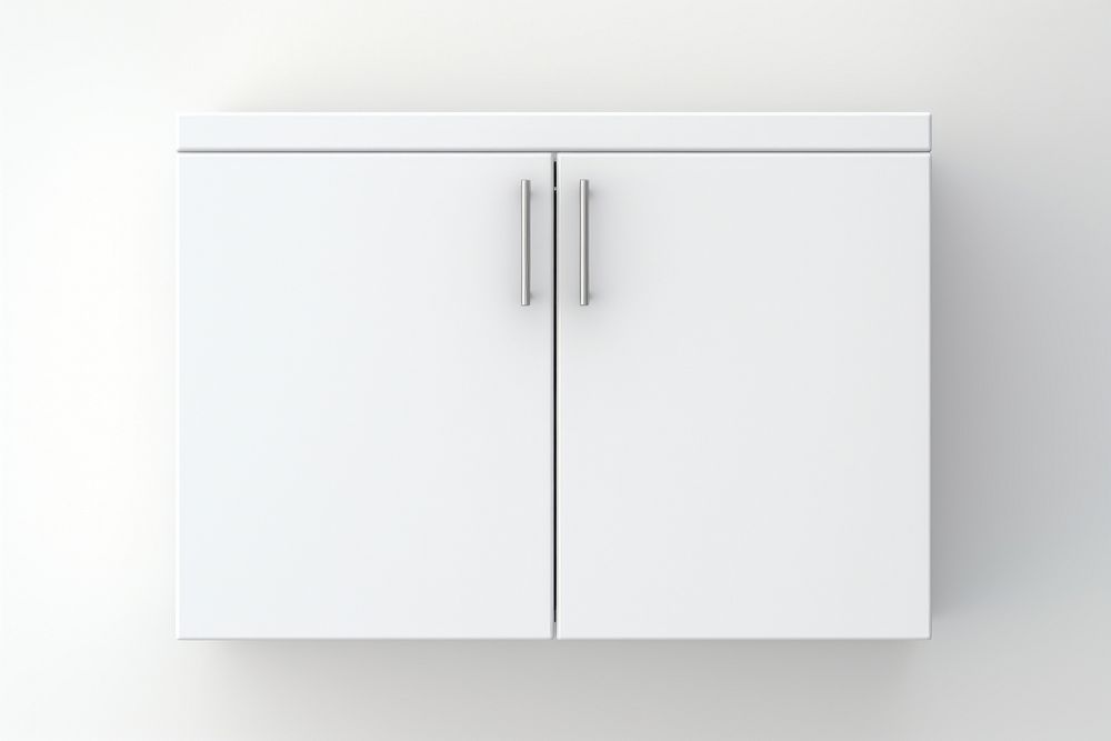 White cabinet sideboard cupboard wall. AI generated Image by rawpixel.
