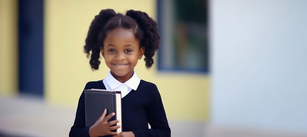 Black little girl child smile kid. AI generated Image by rawpixel.