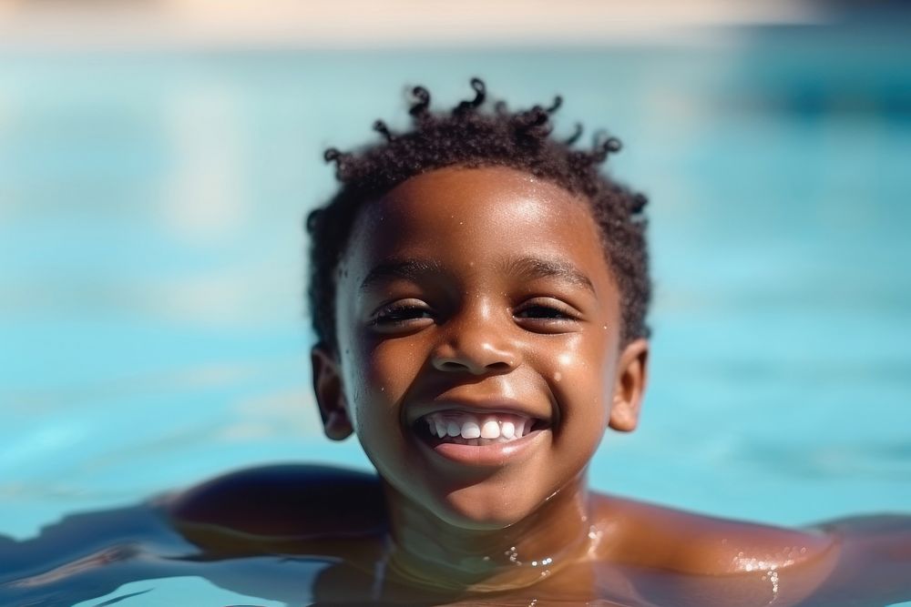 Black kid laughing smiling smile. AI generated Image by rawpixel.