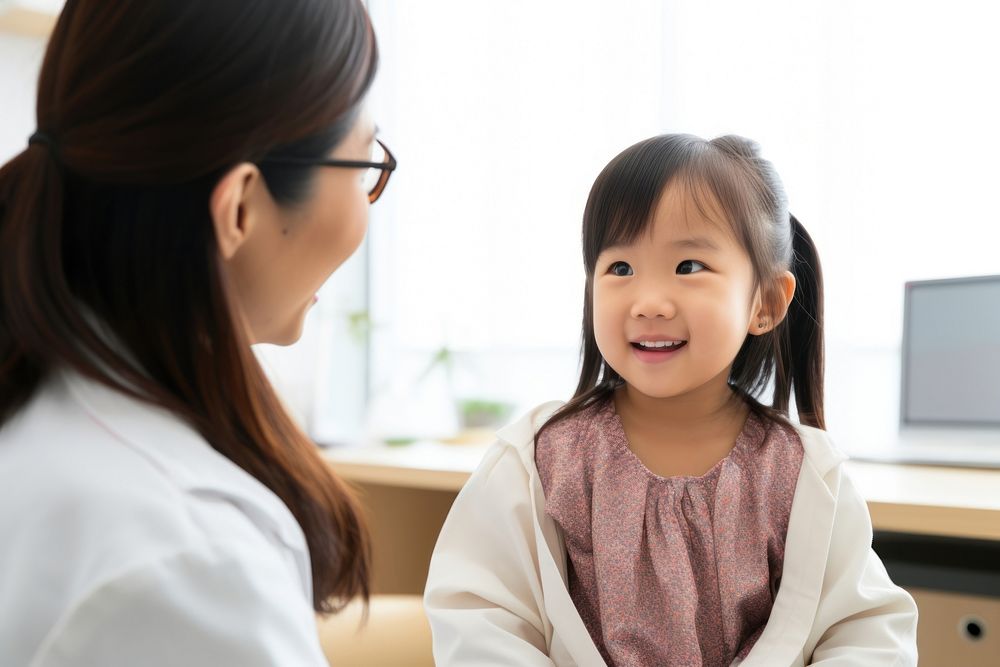 Asian woman doctor child togetherness. AI generated Image by rawpixel.