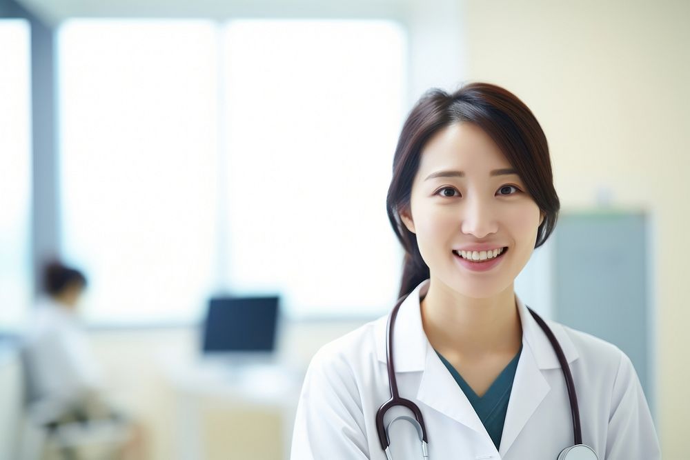 Asian woman doctor adult stethoscope. AI generated Image by rawpixel.