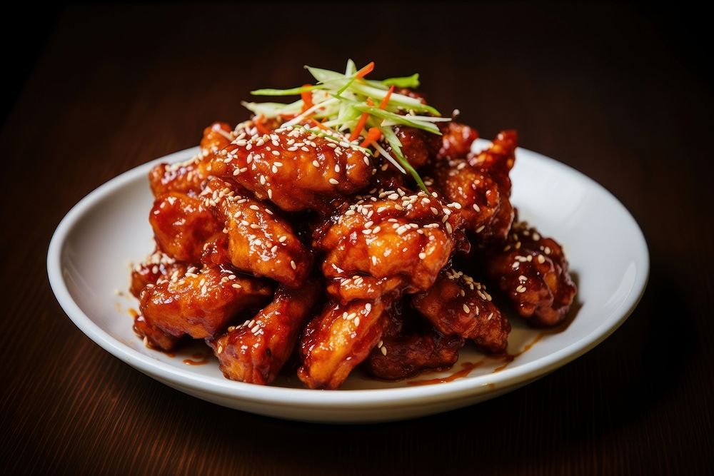 Yangnyeom chicken food fried meat. AI generated Image by rawpixel.