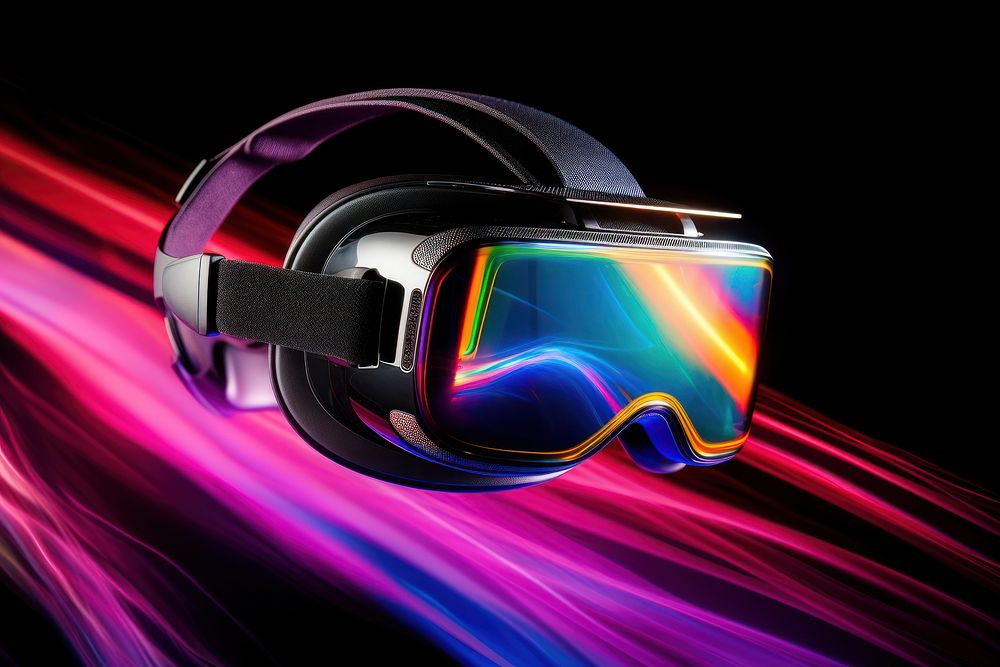 Vr headset headphones light accessories. AI generated Image by rawpixel.