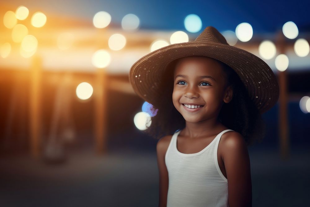 Black little girl smile portrait smiling. AI generated Image by rawpixel.
