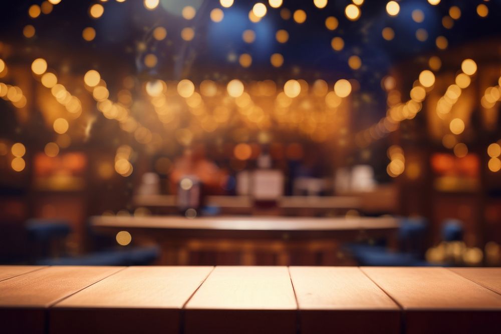 Bokeh blurry restaurant backgrounds lighting architecture. AI generated Image by rawpixel.