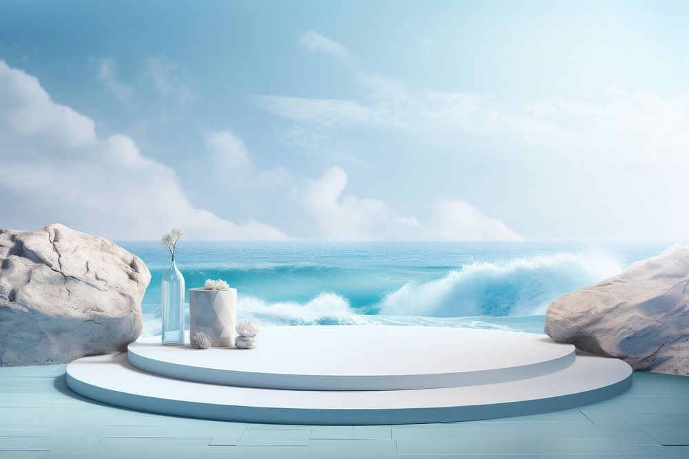 Ocean outdoors bathtub nature. AI generated Image by rawpixel.
