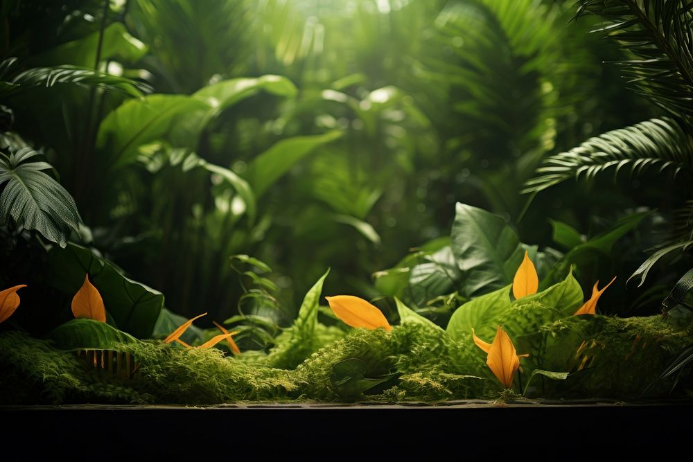 Leaves aquarium outdoors nature. AI generated Image by rawpixel.