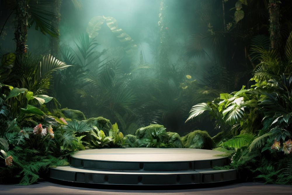 Tropical forrest outdoors nature plant. AI generated Image by rawpixel.