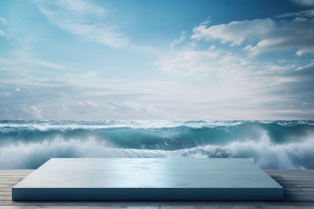 Ocean outdoors horizon nature. AI generated Image by rawpixel.