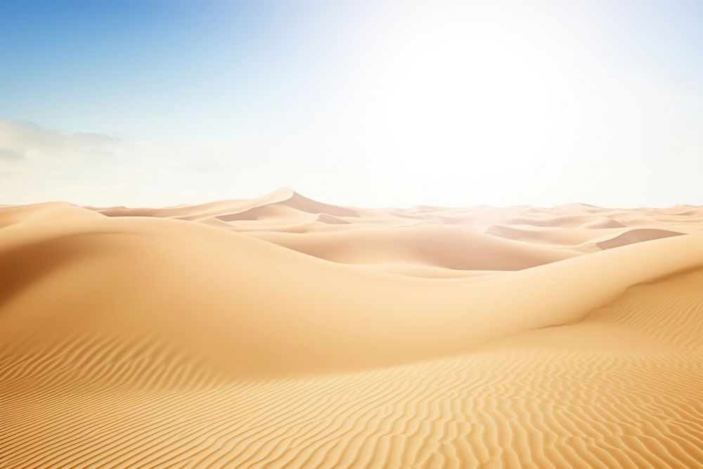 Sunny desert backgrounds outdoors horizon. AI generated Image by rawpixel.