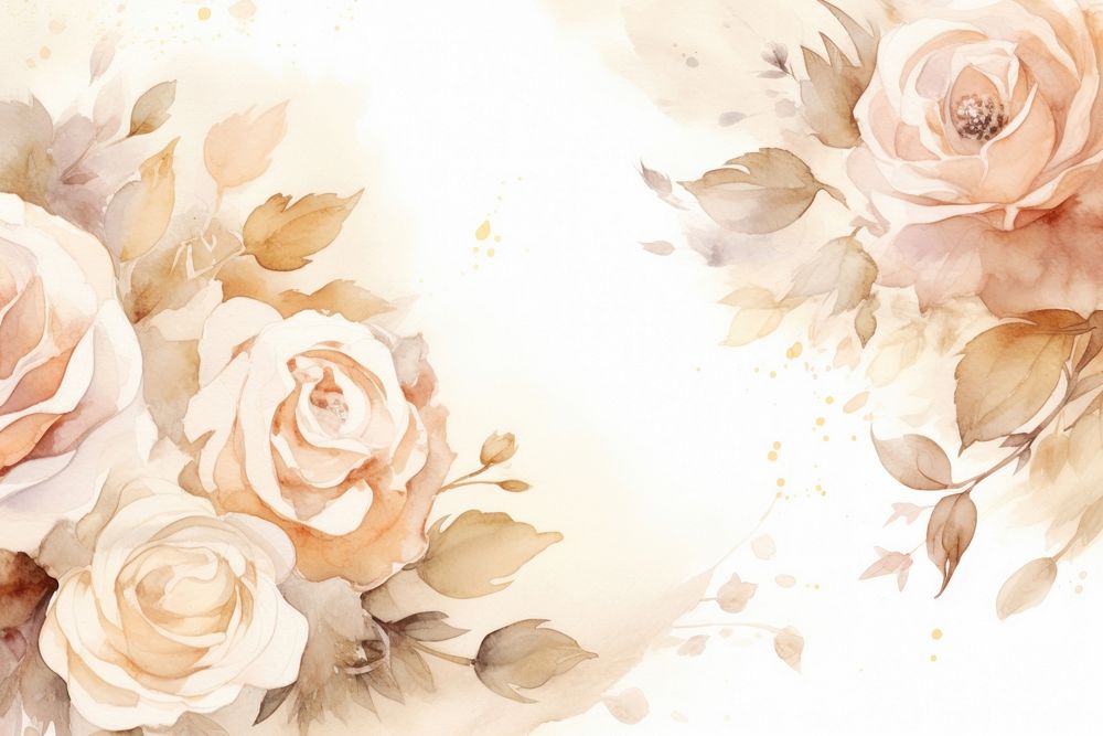 Roses backgrounds painting pattern. AI generated Image by rawpixel.
