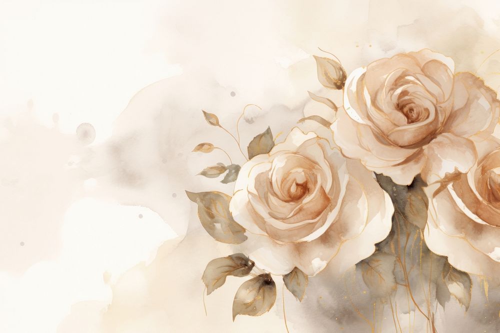 Roses painting backgrounds pattern. AI generated Image by rawpixel.