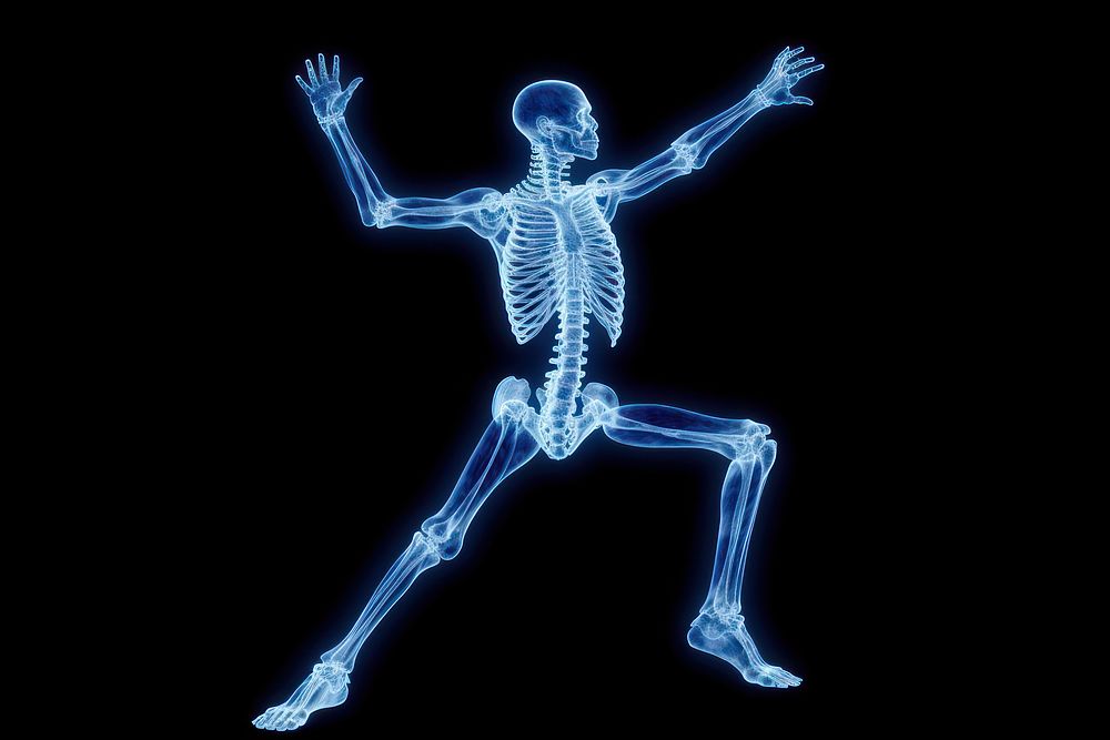 Yoga x-ray fracture vitality. AI generated Image by rawpixel.