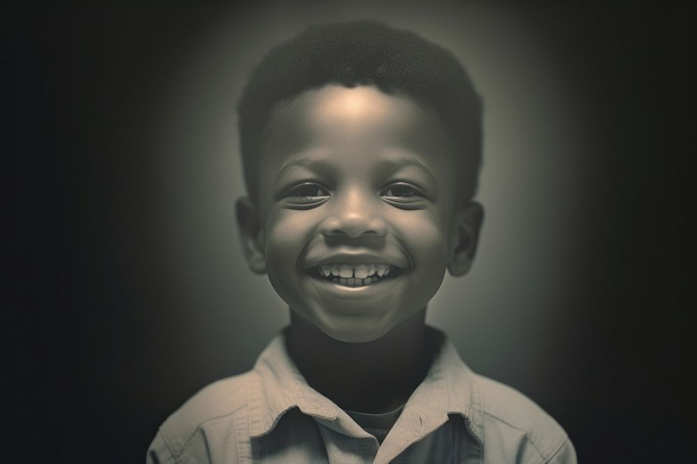 African american boy portrait smiling child. AI generated Image by rawpixel.